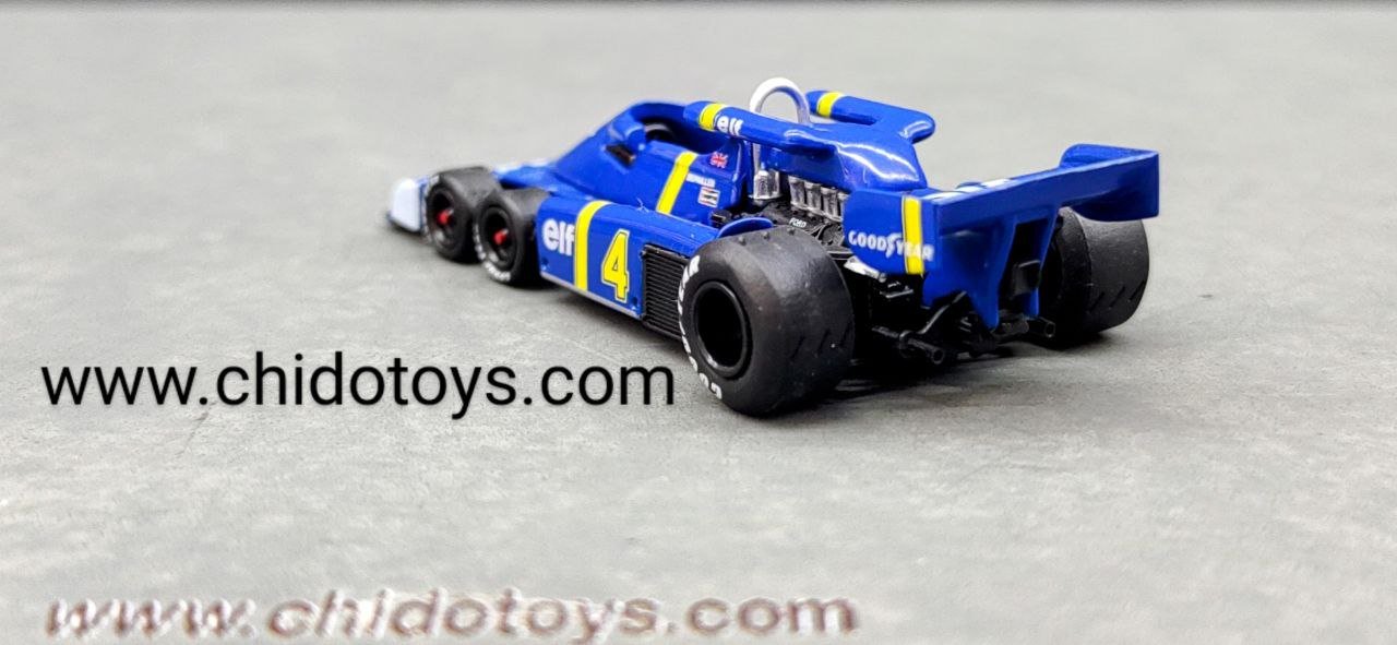 Auto a escala marca Mini GT, Gran Premio 1976 Tyrrell P34 #4 GP de España - Chido Toys