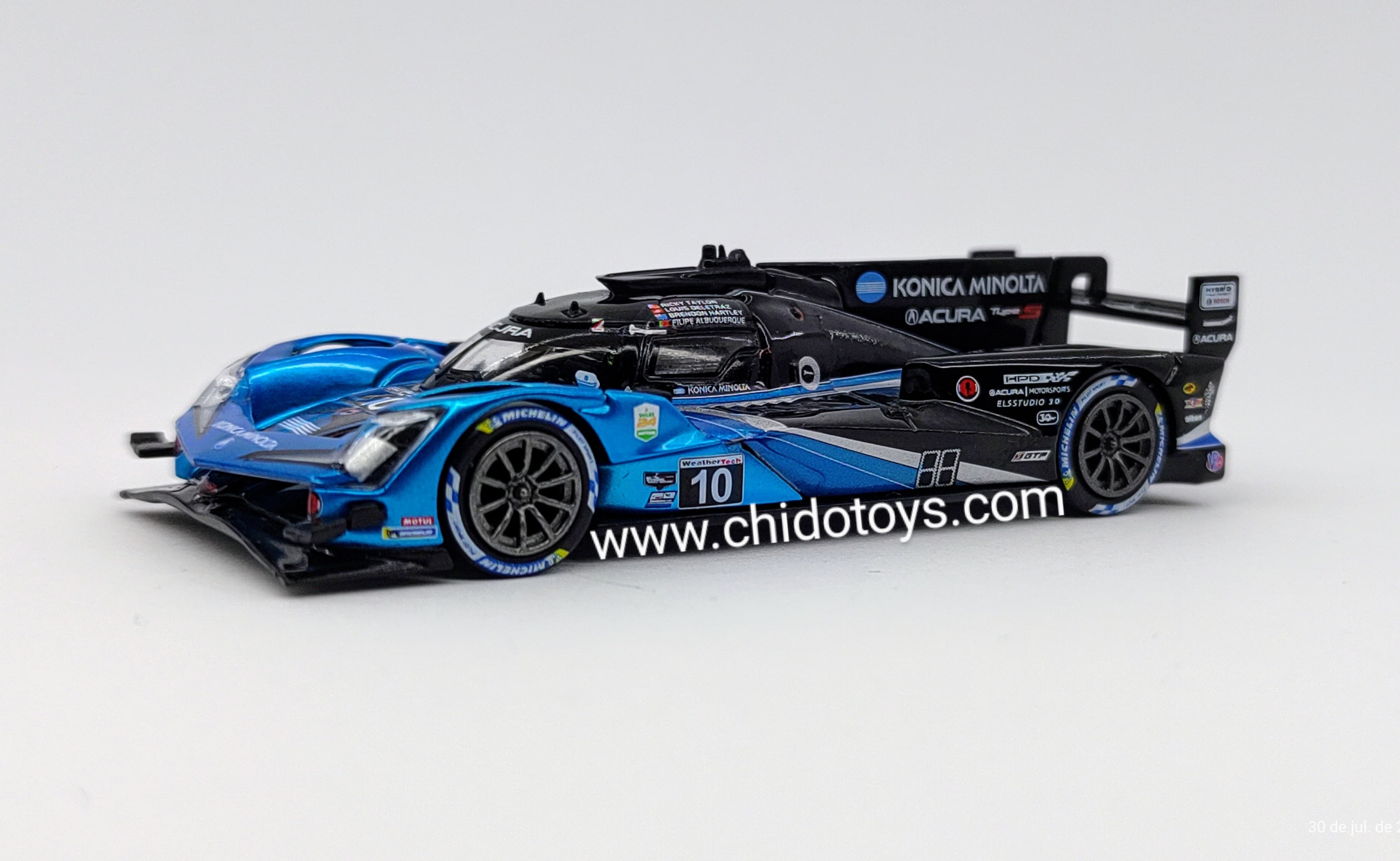 Auto a escala marca Mini GT, Modelo ACURA ARX GTP #10 IMSA 2023 - Chido Toys