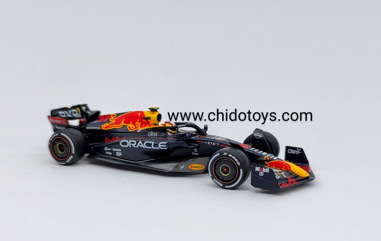 Auto a escala marca Mini GT modelo F1 Red Bull Racing RB18 #11 SERGIO, CHECO PÉREZ 2022 Abu Dhabi - Chido Toys