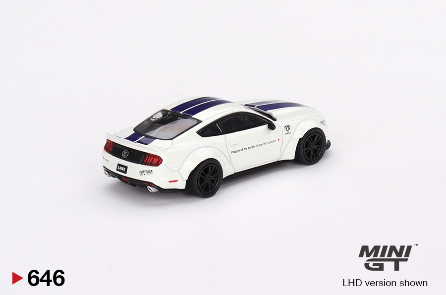 Auto a escala marca Mini GT, Modelo FORD MUSTANG GT LB - WORKS - Chido Toys