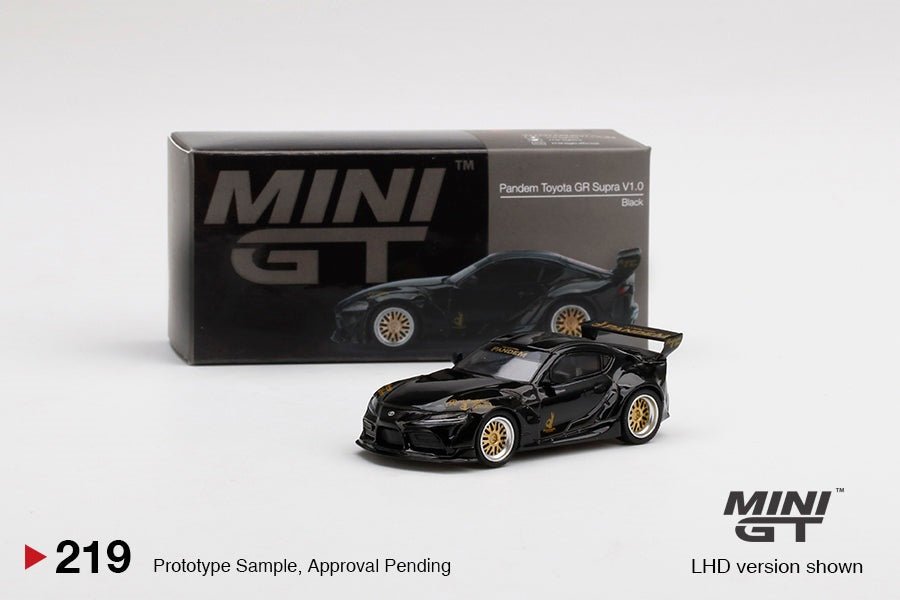 Auto a escala marca Mini GT, Modelo GR Supra V1 Black - Chido Toys