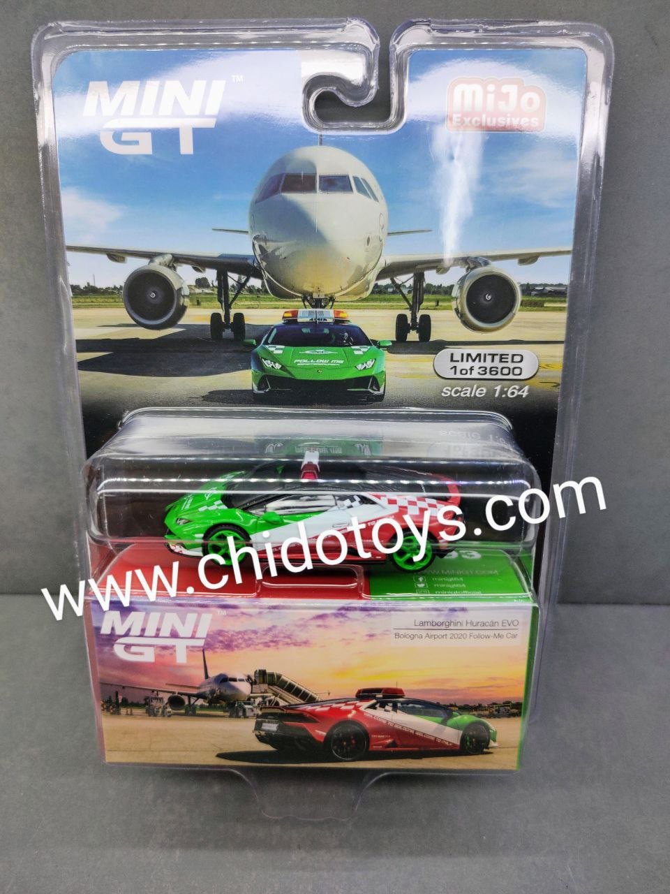 Auto a escala Marca Mini GT, Modelo Lamborghini Huracan EVO, Versión Chase - Chido Toys