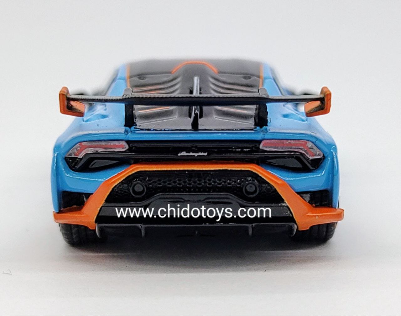 Auto a escala Marca Mini GT, Modelo Lamborghini Huracán STO Blu Laufey - Chido Toys