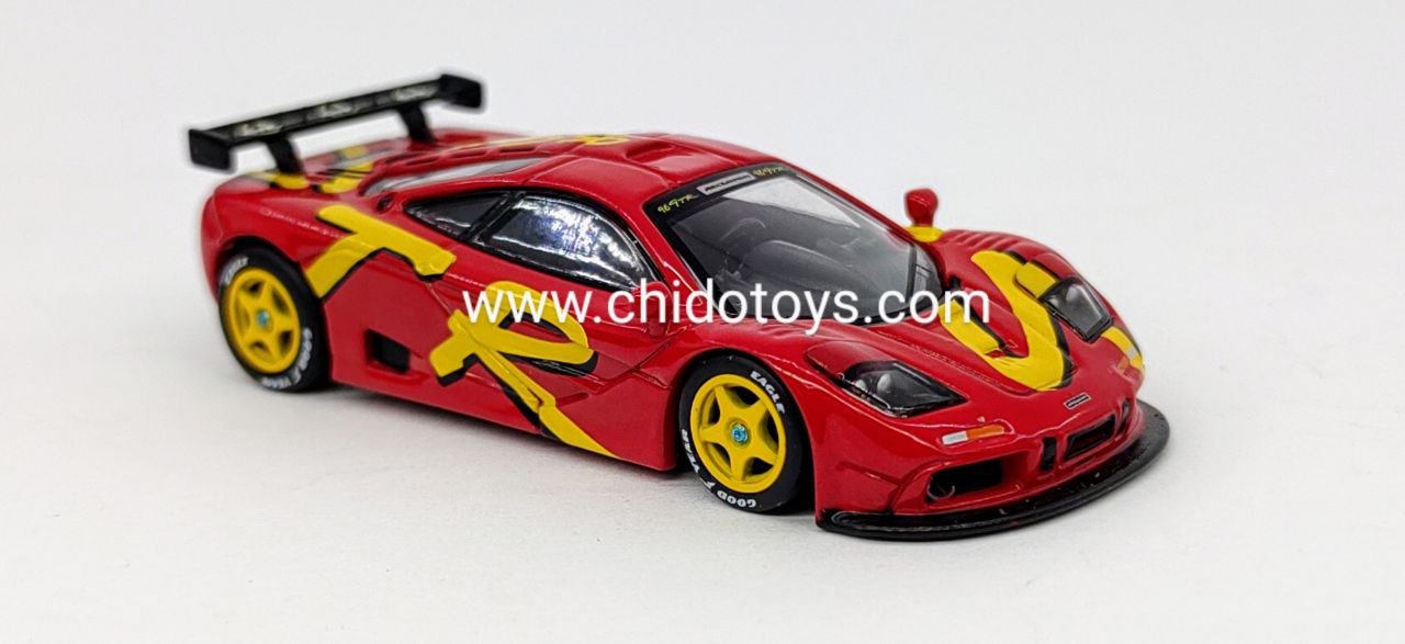 Auto a escala marca Mini GT, Modelo Mclaren F1 GTR - Chido Toys