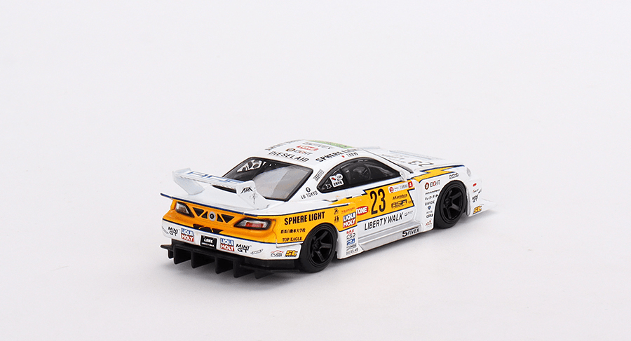 Auto a escala marca Mini GT, Modelo Nissan LB - Super Silhouette S15 SILVIA #23 2022 Goodwood Festival of Speed - Chido Toys