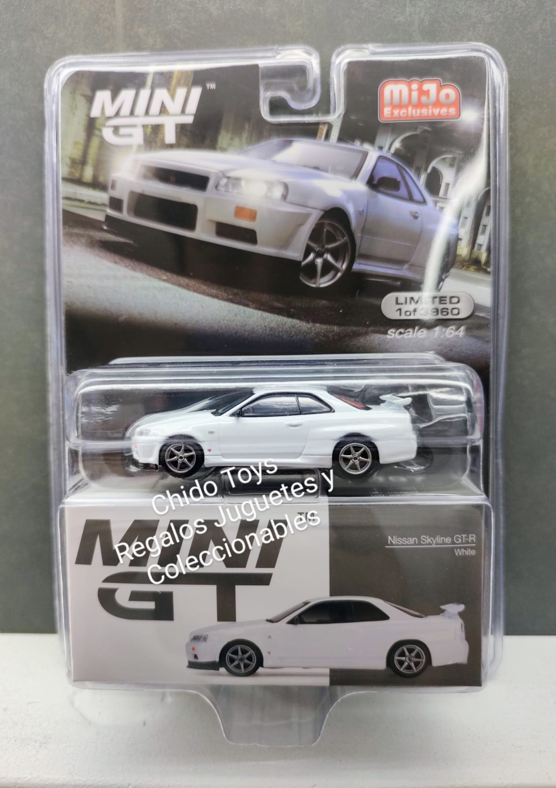 Auto a escala marca Mini GT, Modelo Nissan Skyline GT - R - Chido Toys