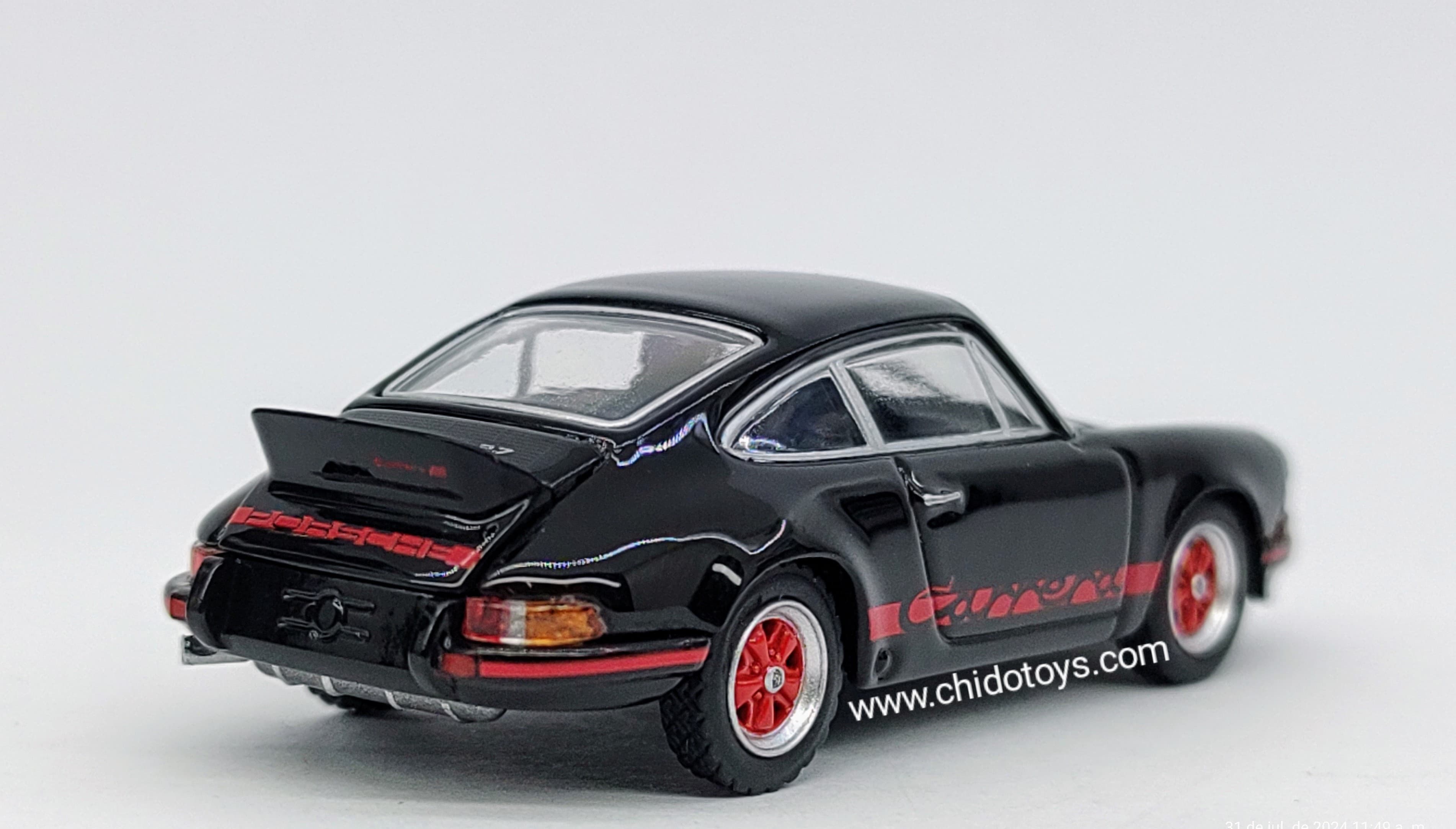 Auto a escala marca Mini GT Modelo Porsche 911 Carrera RS 2.7 - Chido Toys