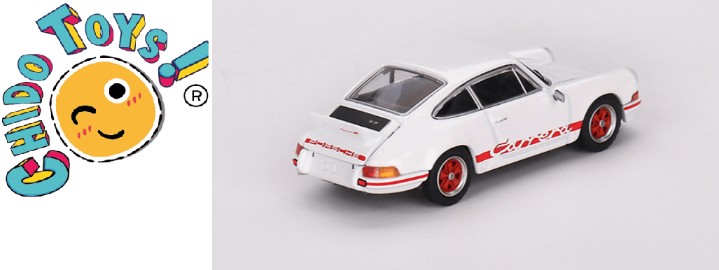 Auto a escala marca Mini GT, Modelo Porsche 911 Carrera RS 2.7 Grand Prix - Chido Toys
