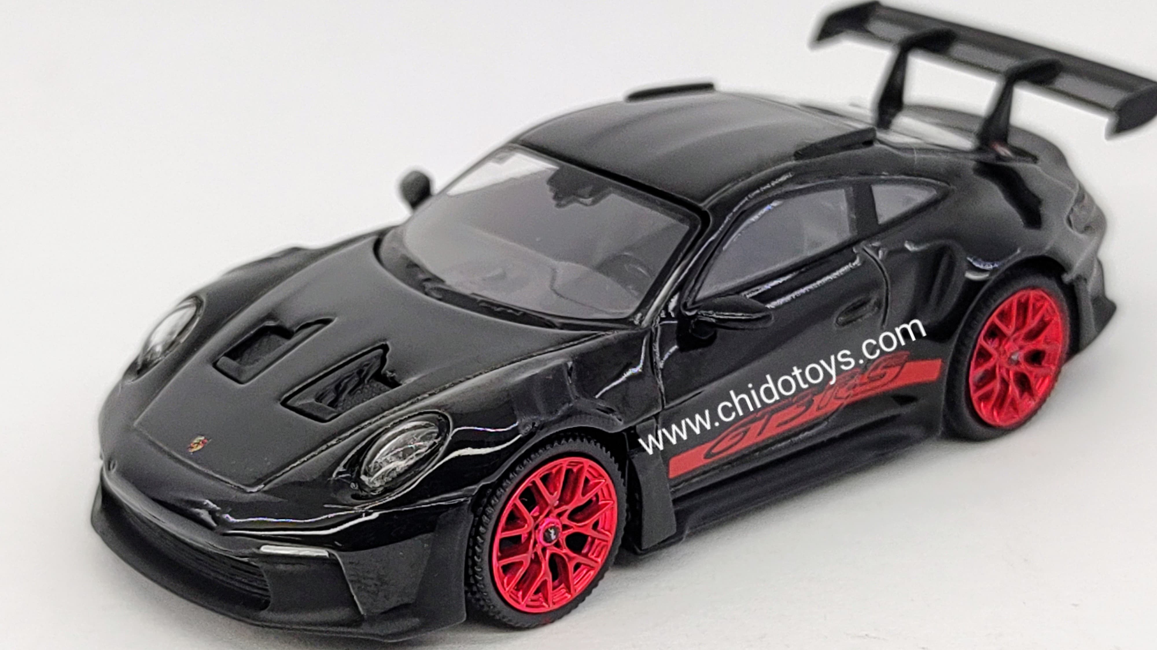 Auto a escala marca Mini GT, Modelo Porsche 911 GT3 RS Black - Chido Toys