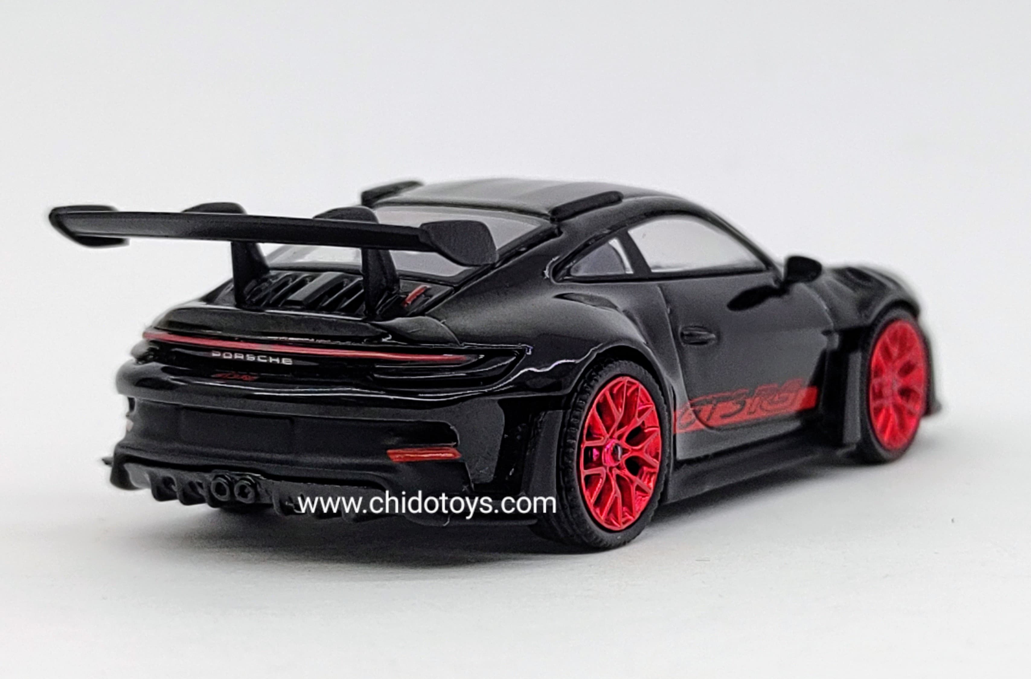 Auto a escala marca Mini GT, Modelo Porsche 911 GT3 RS Black - Chido Toys