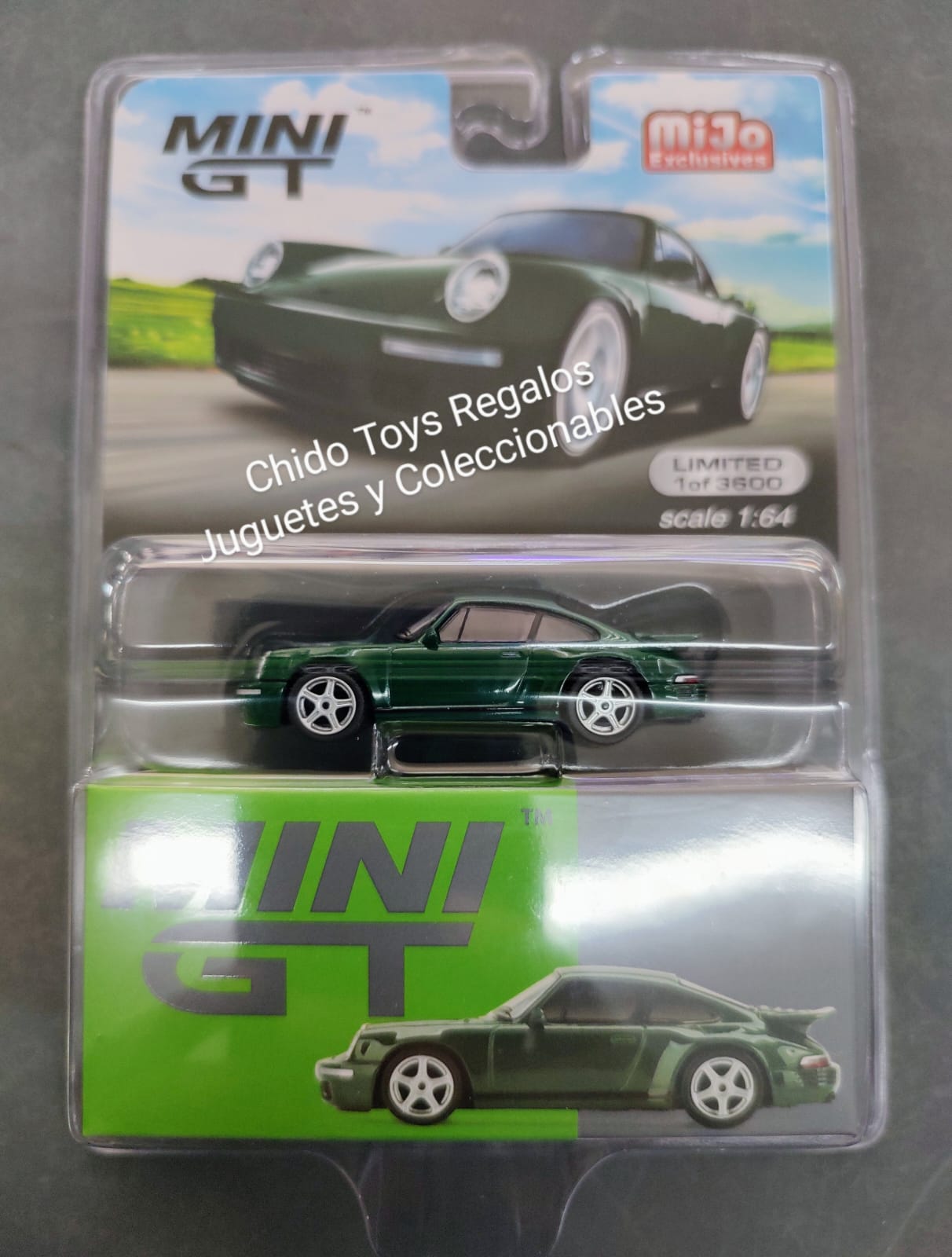 Auto a escala marca Mini GT, modelo Porsche RUF CTR Aniversario - Chido Toys