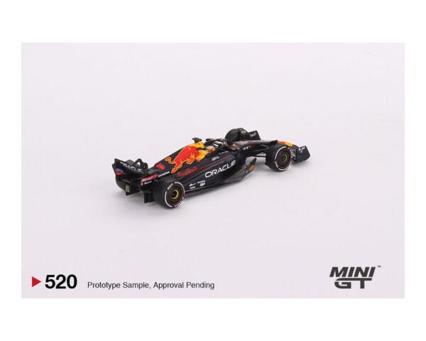 Auto a escala marca Mini GT modelo RB18 F1 Red Bull Racing #1 Max Verstappen 2022 Abu Dhabi - Chido Toys