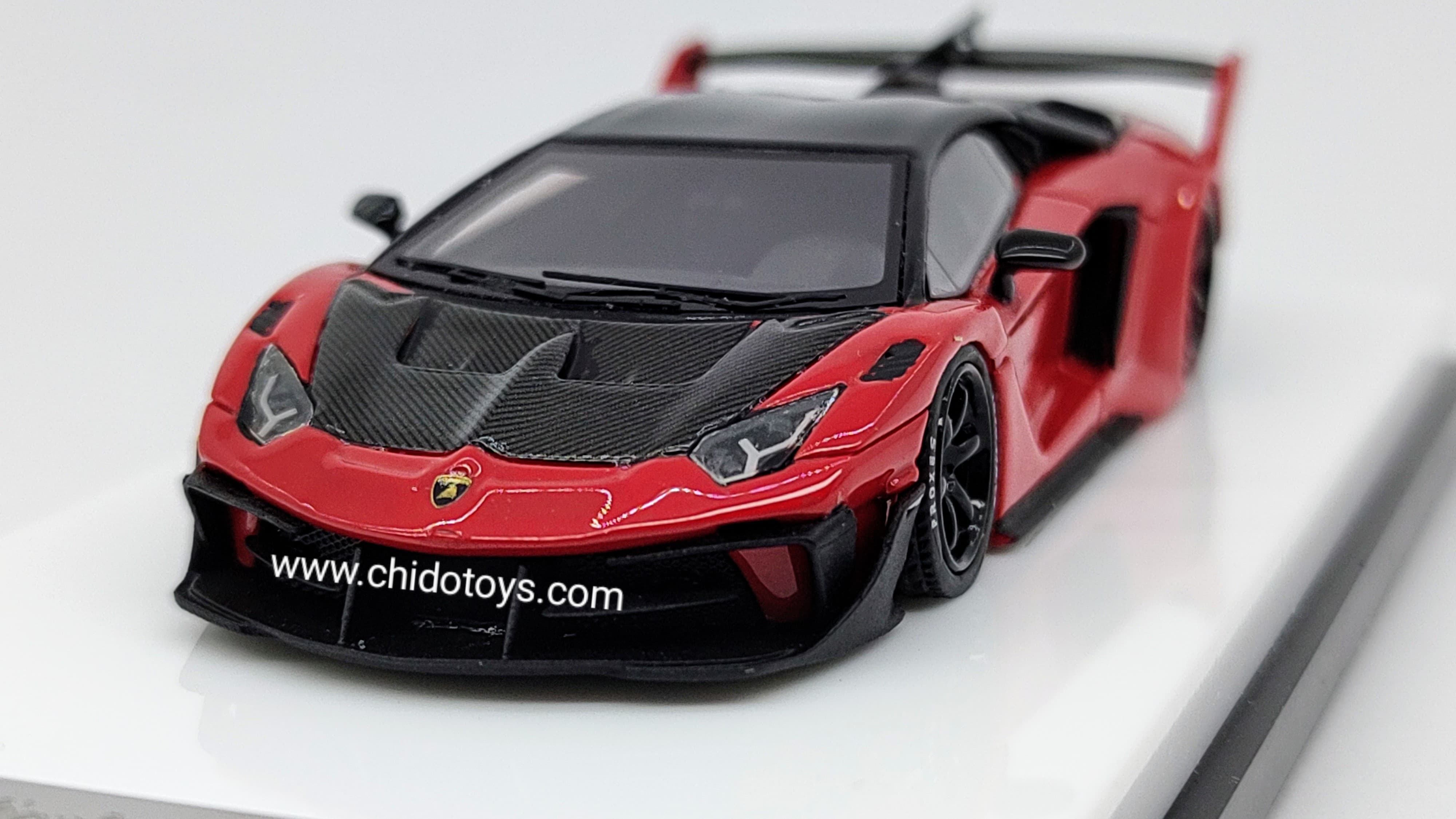 Auto a escala marca Mini Scale, Modelo LB - Silhouette Works Aventador GT EVO - Chido Toys