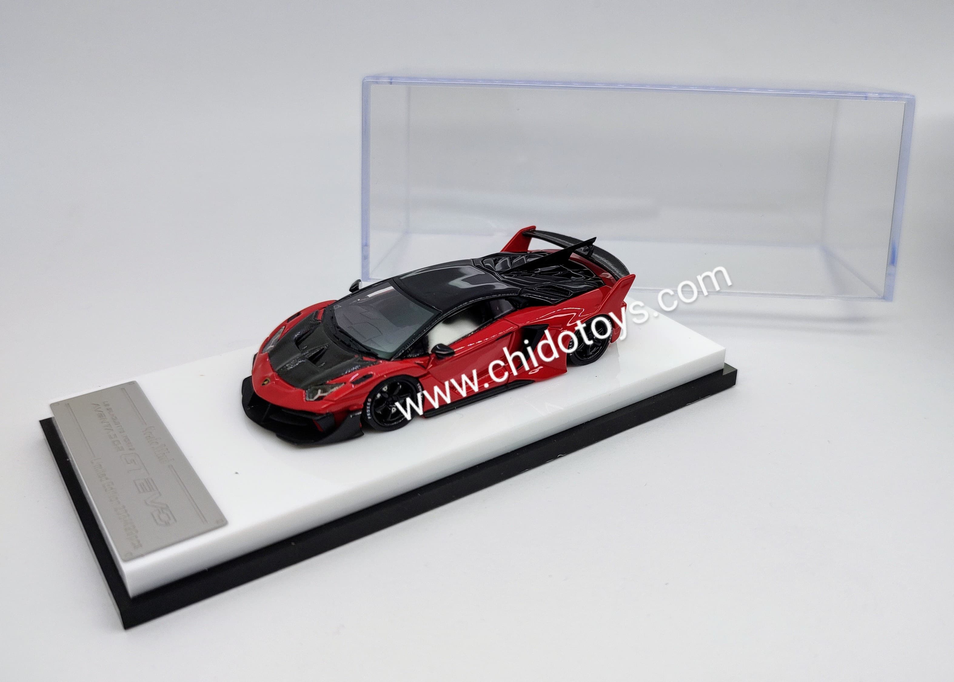 Auto a escala marca Mini Scale, Modelo LB - Silhouette Works Aventador GT EVO - Chido Toys