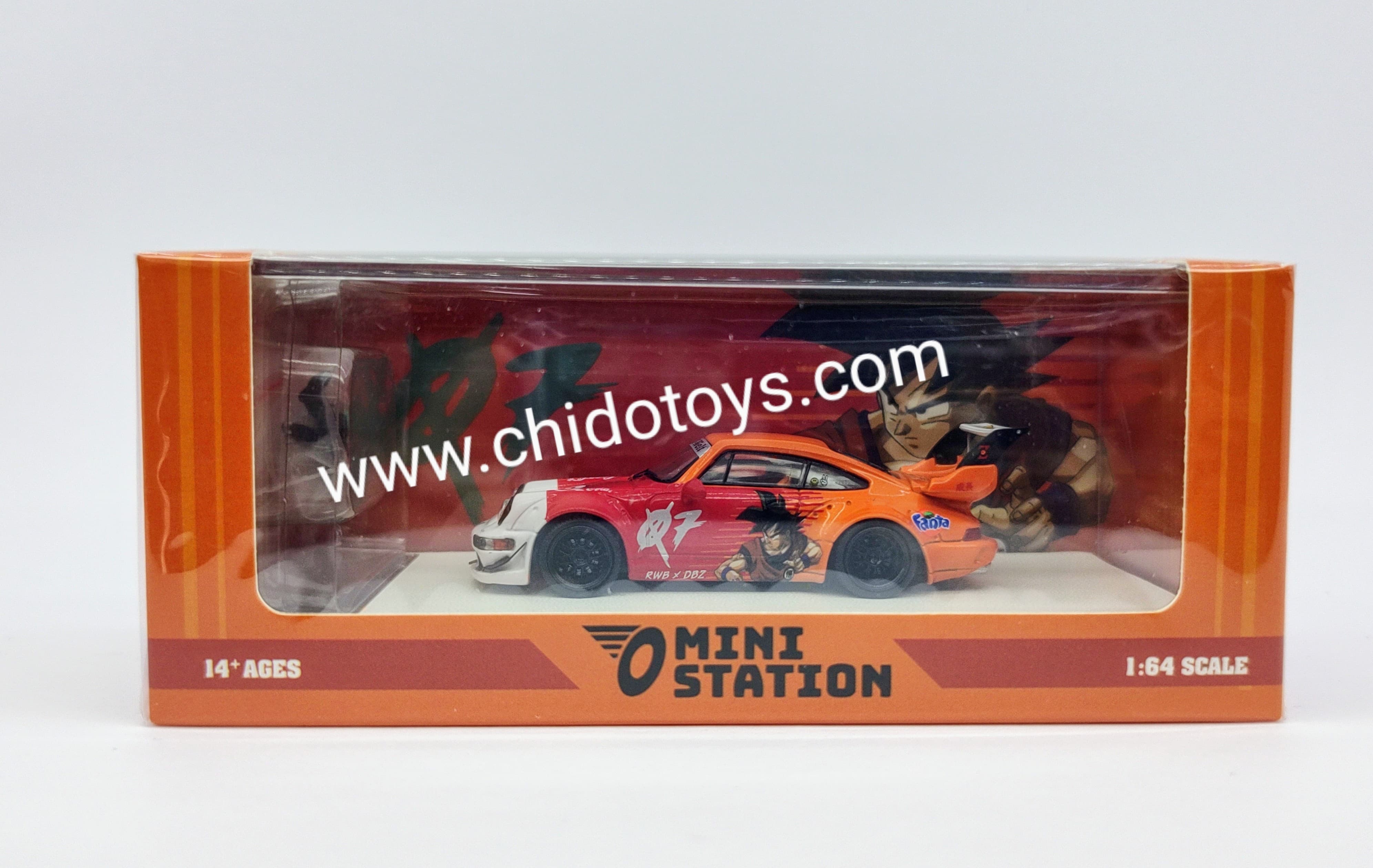 Auto a escala marca Mini Station modelo RWB Goku - Chido Toys