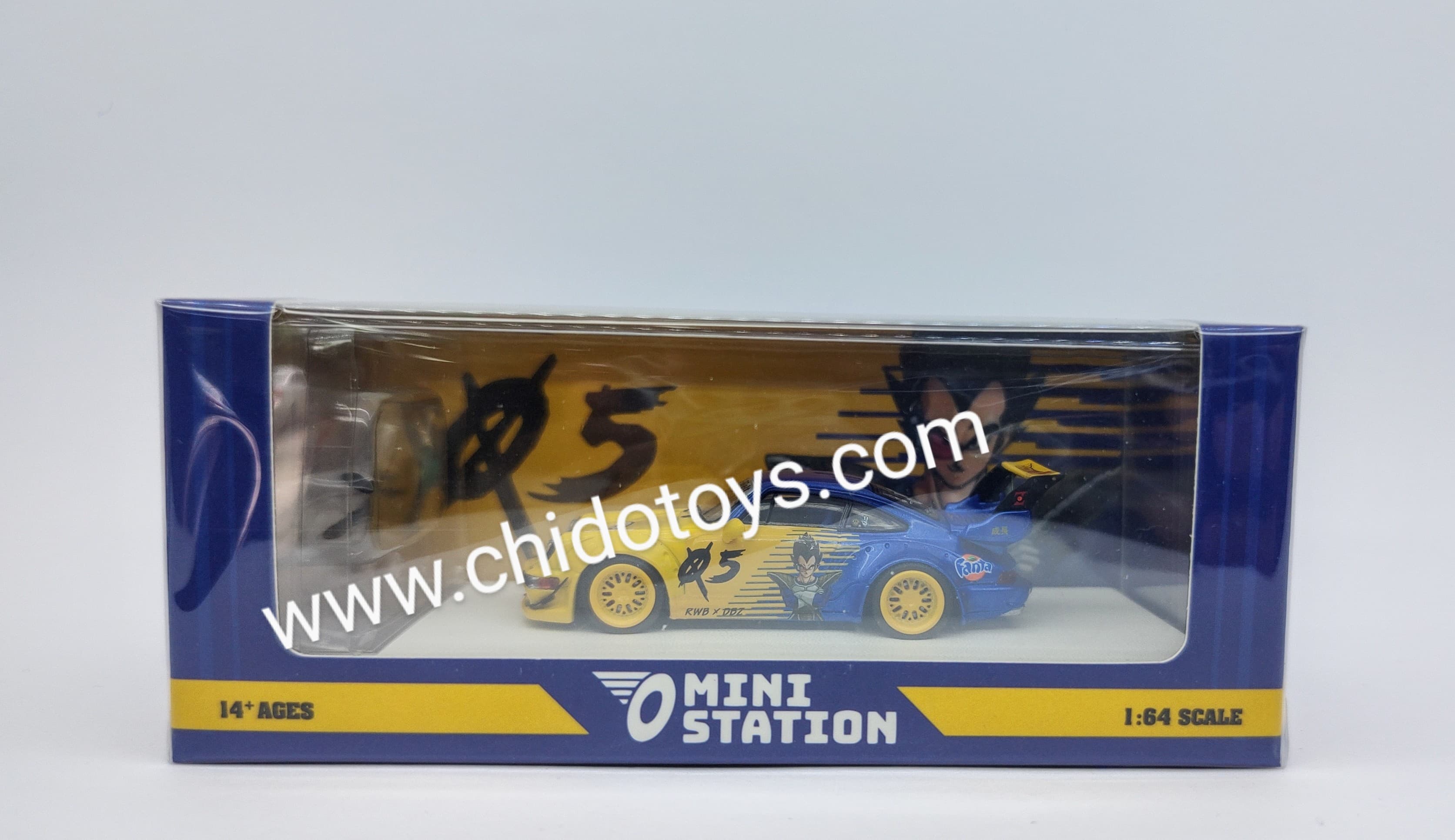 Auto a escala marca Mini Station modelo RWB Vegeta - Chido Toys