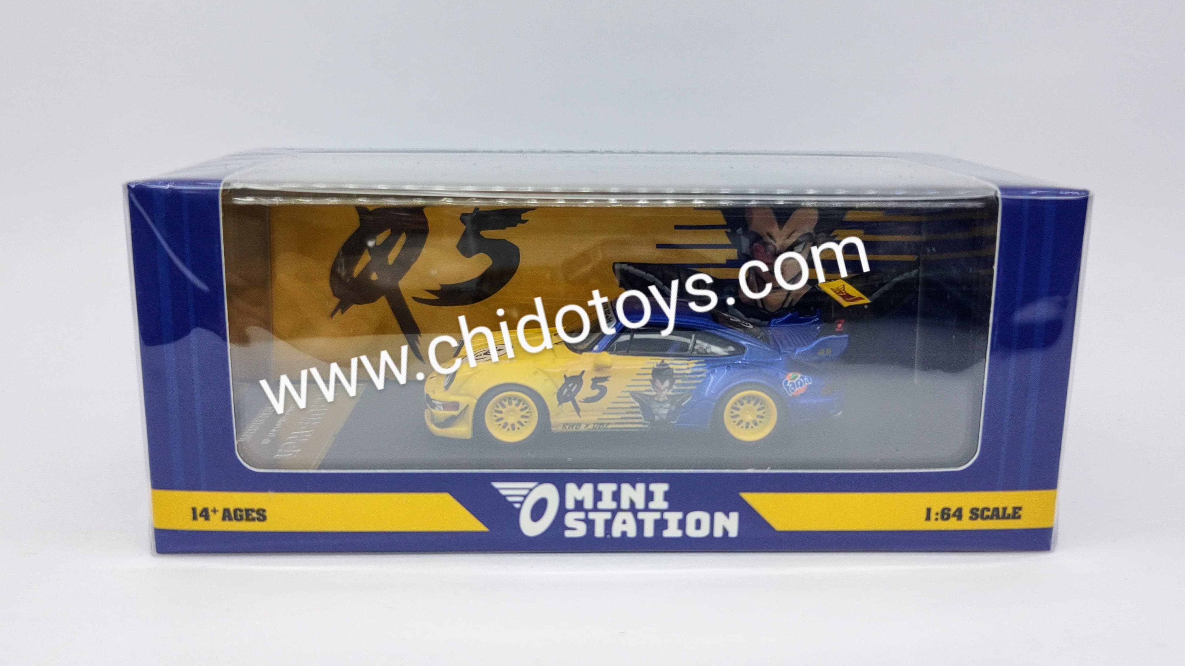 Auto a escala marca Mini Station modelo RWB Vegeta - Chido Toys