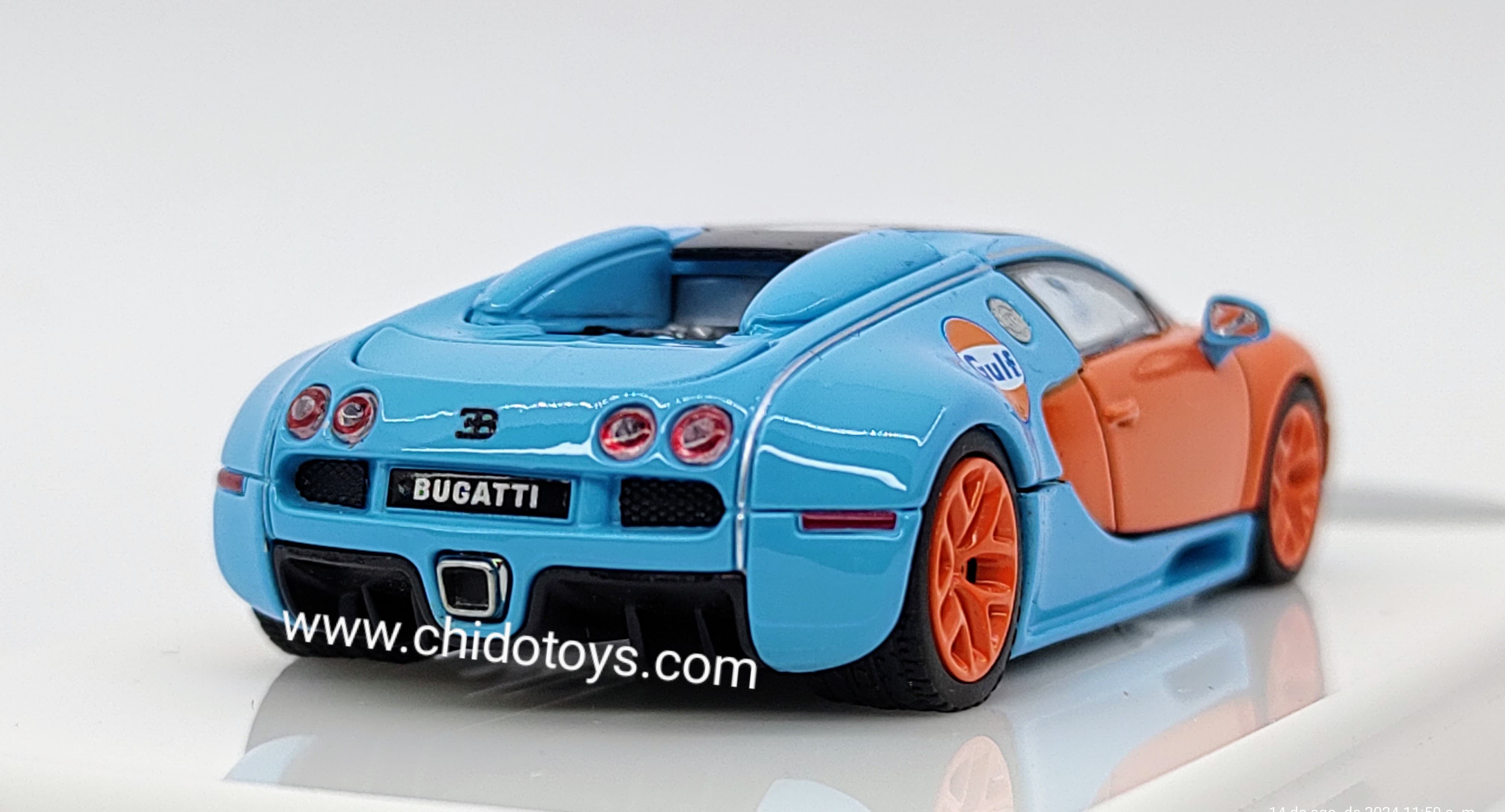 Auto a escala marca Mortal, Modelo Bugatti Veyron - Chido Toys