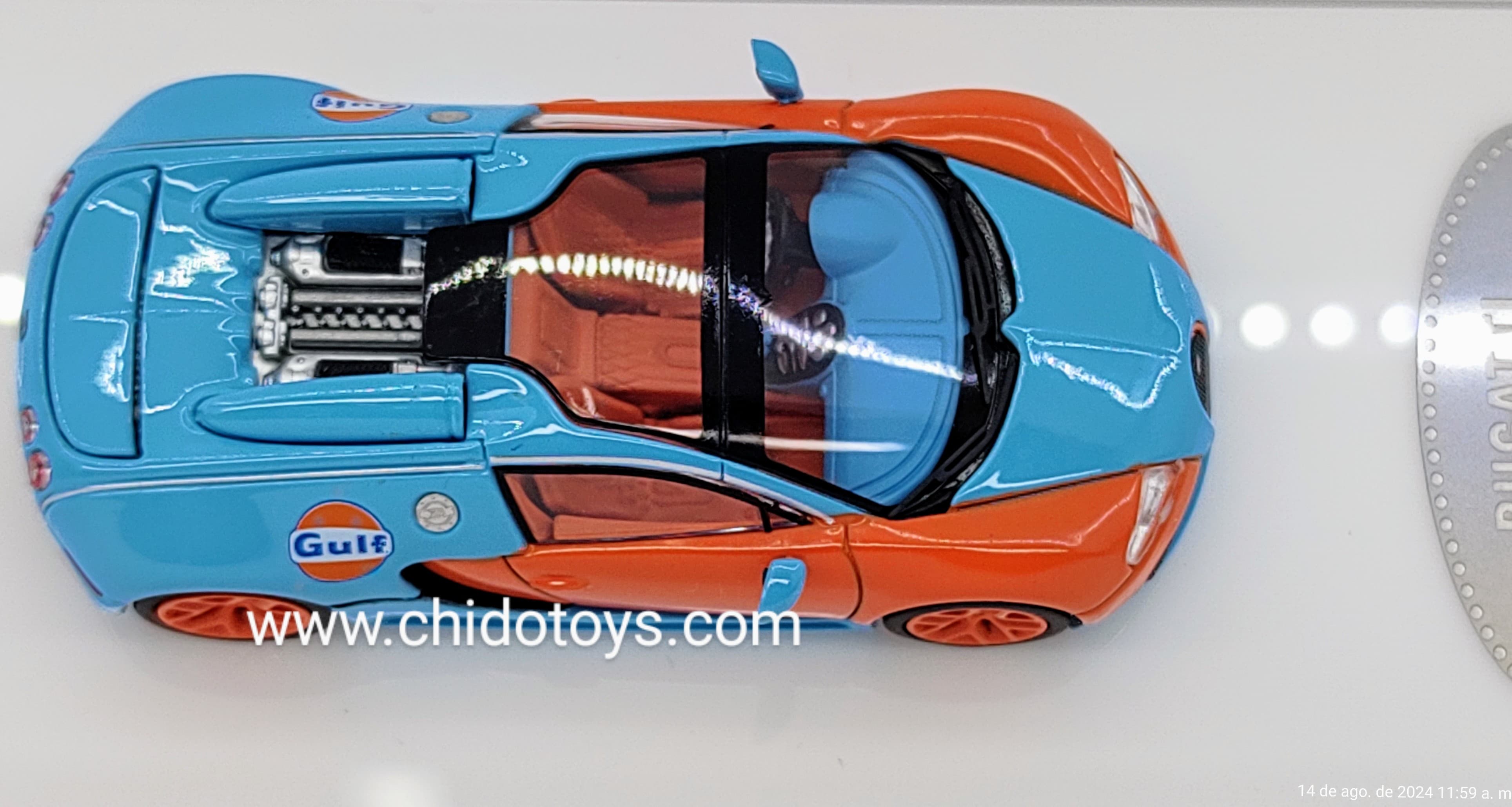 Auto a escala marca Mortal, Modelo Bugatti Veyron - Chido Toys