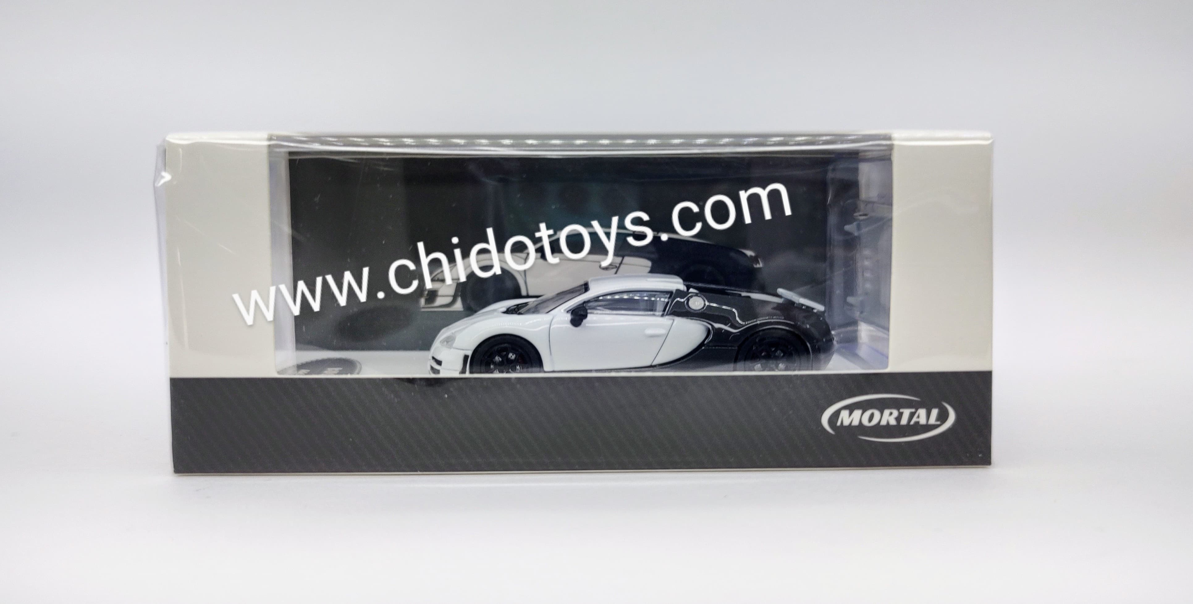 Auto a escala marca Mortal, Modelo Bugatti Veyron Blanco - Chido Toys