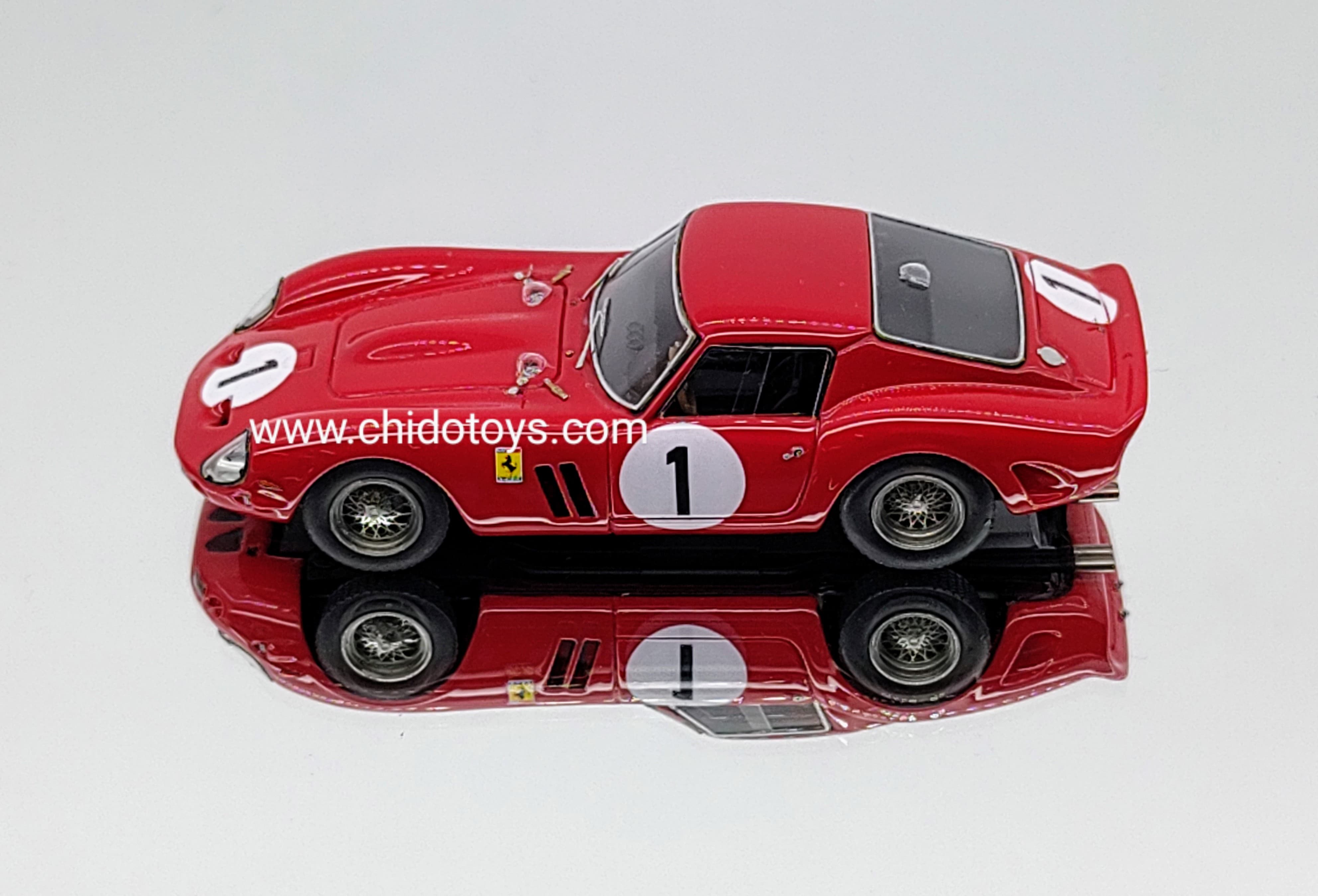 Auto a escala marca MY64, Modelo 250GTO #1, 1000 km de París, Pedro y Ricardo Rodríguez - Chido Toys