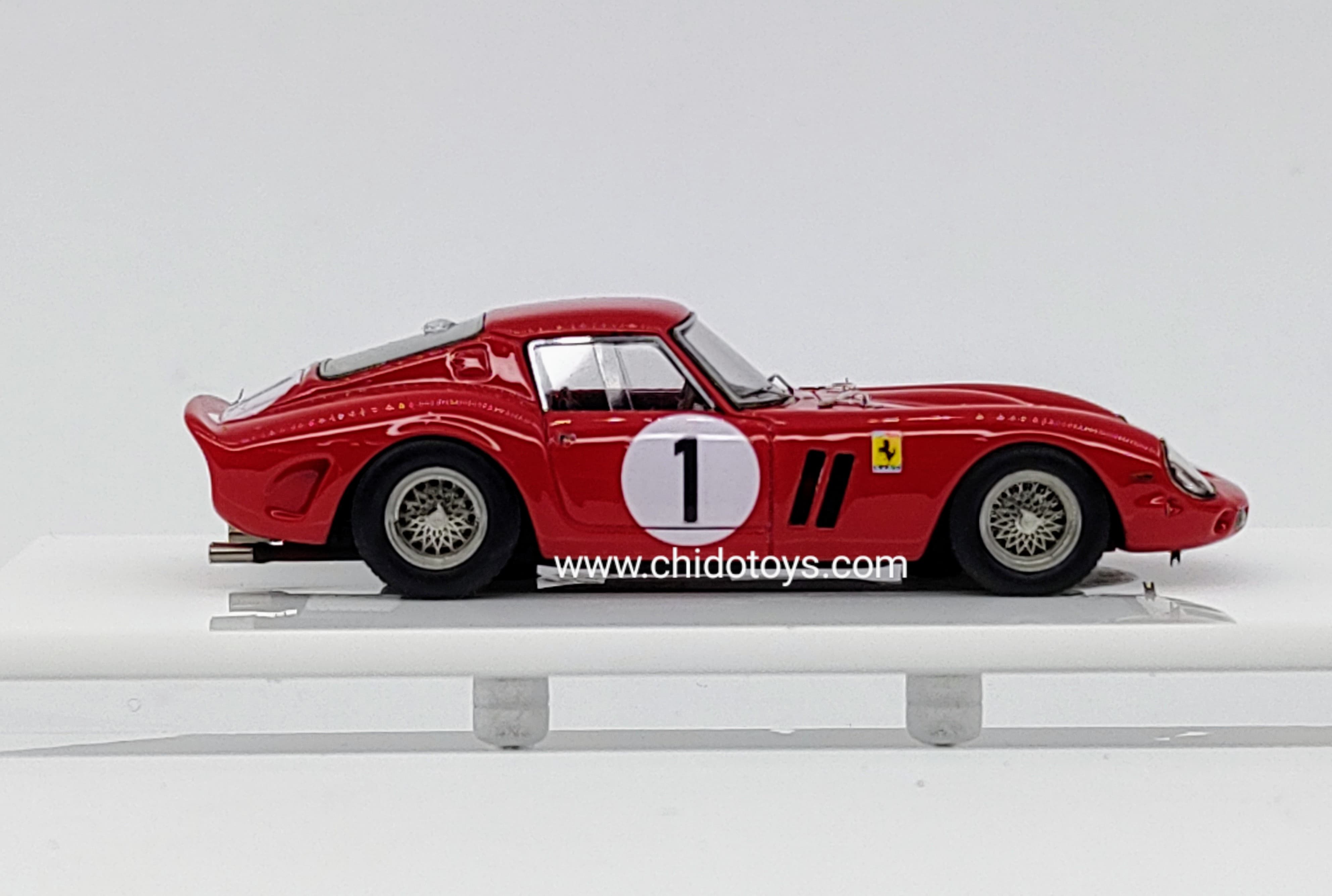 Auto a escala marca MY64, Modelo 250GTO #1, 1000 km de París, Pedro y Ricardo Rodríguez - Chido Toys