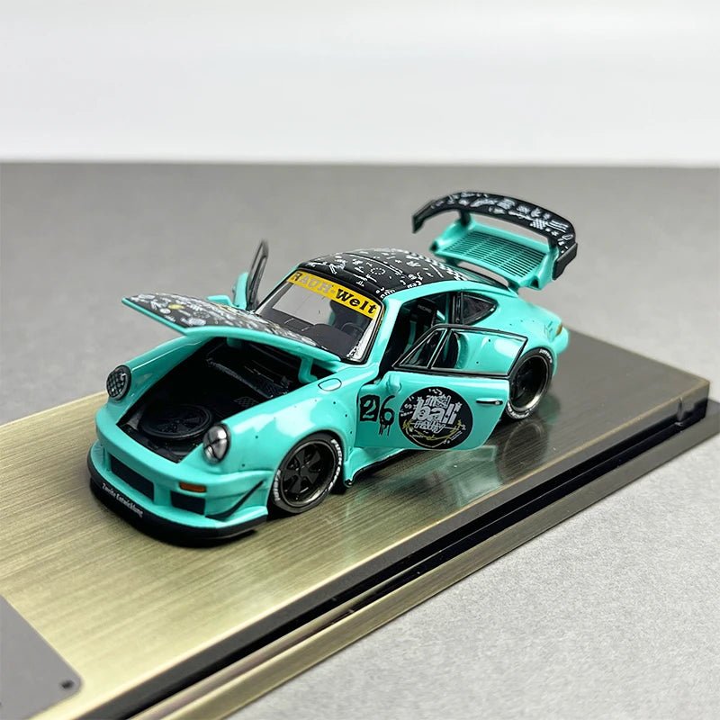 Auto a escala marca PGM modelo RWB Azul Tiffany - Chido Toys