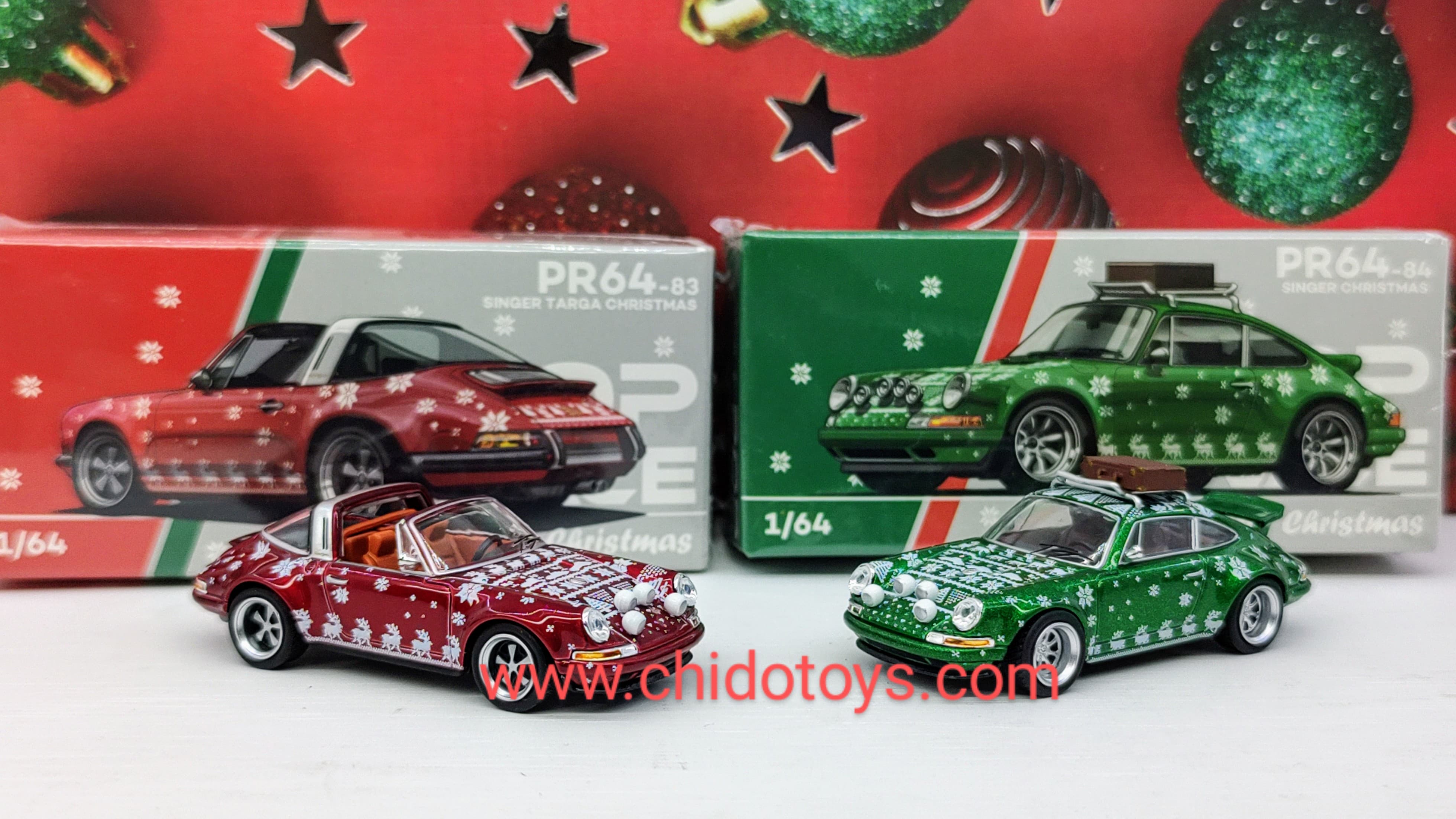 Auto a escala marca POPRACE, Modelo Singer Navidad - Chido Toys