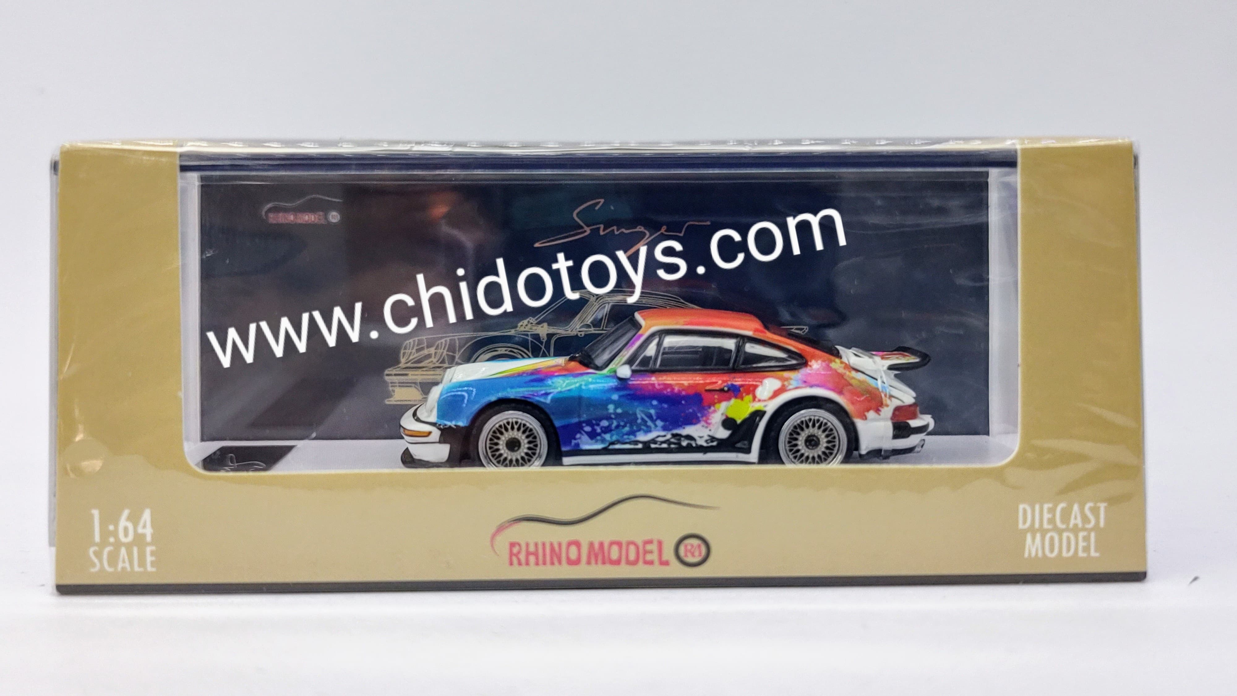 Auto a escala marca Rhino Model, Modelo 1989 Porsche 911 Carrera - Chido Toys