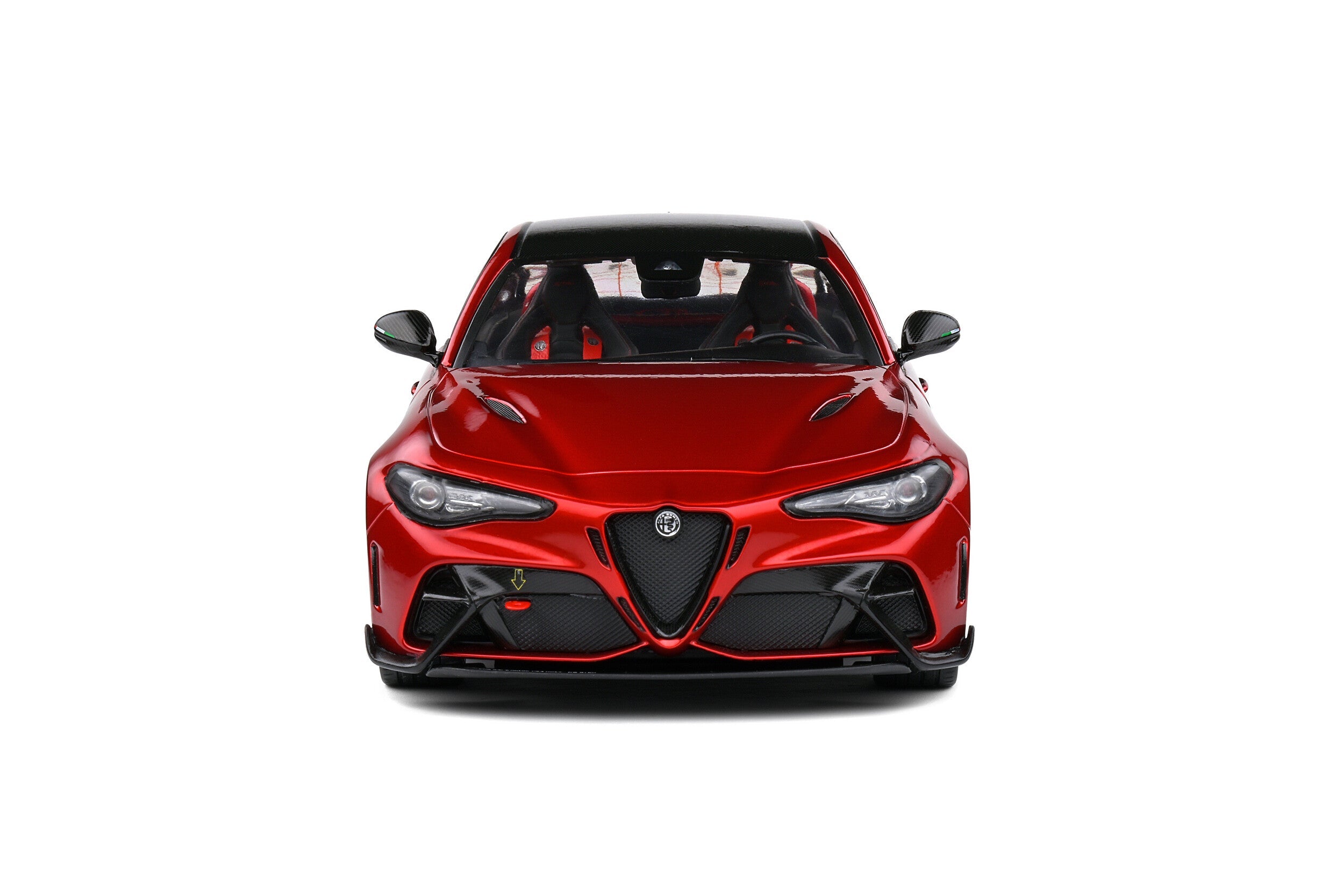 Auto a escala marca Solido, Modelo ALFA ROMEO GIULIA GTA M – ROSSO TRISTRATO – 2021 - Chido Toys