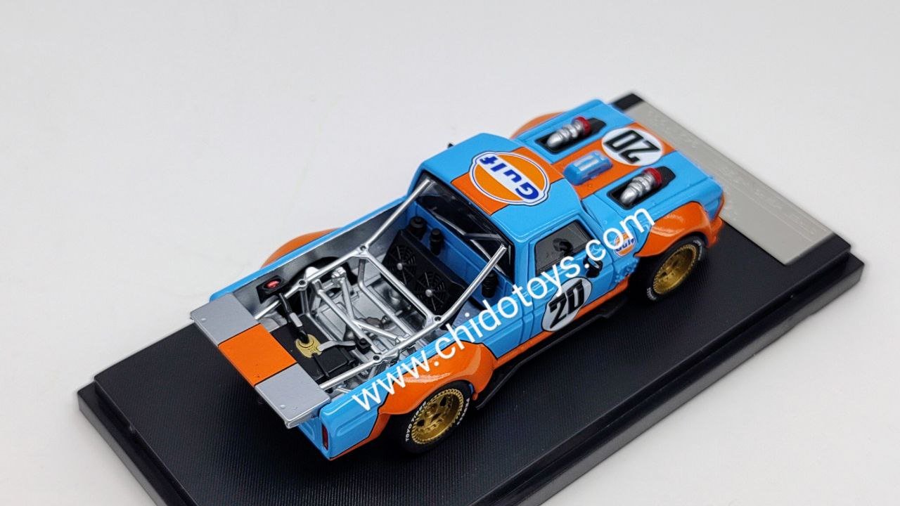 Auto a escala marca Street Warrior Modelo Ford F150 1977 Gulf - Chido Toys