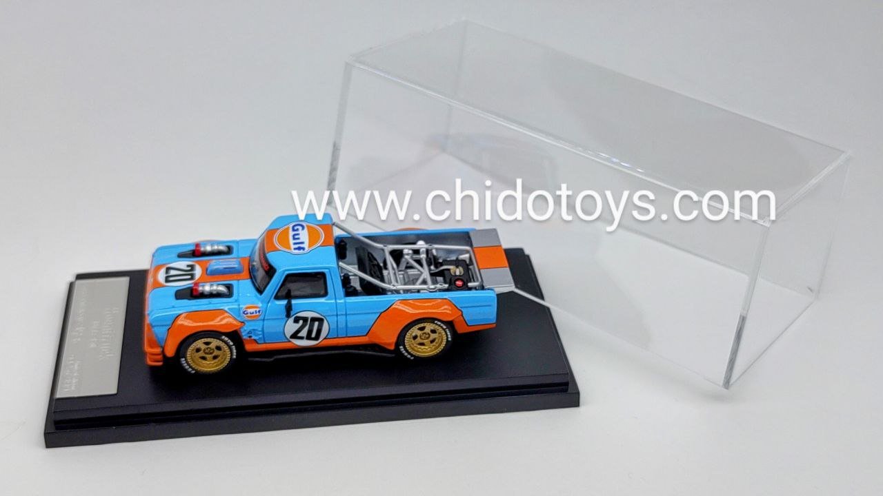 Auto a escala marca Street Warrior Modelo Ford F150 1977 Gulf - Chido Toys