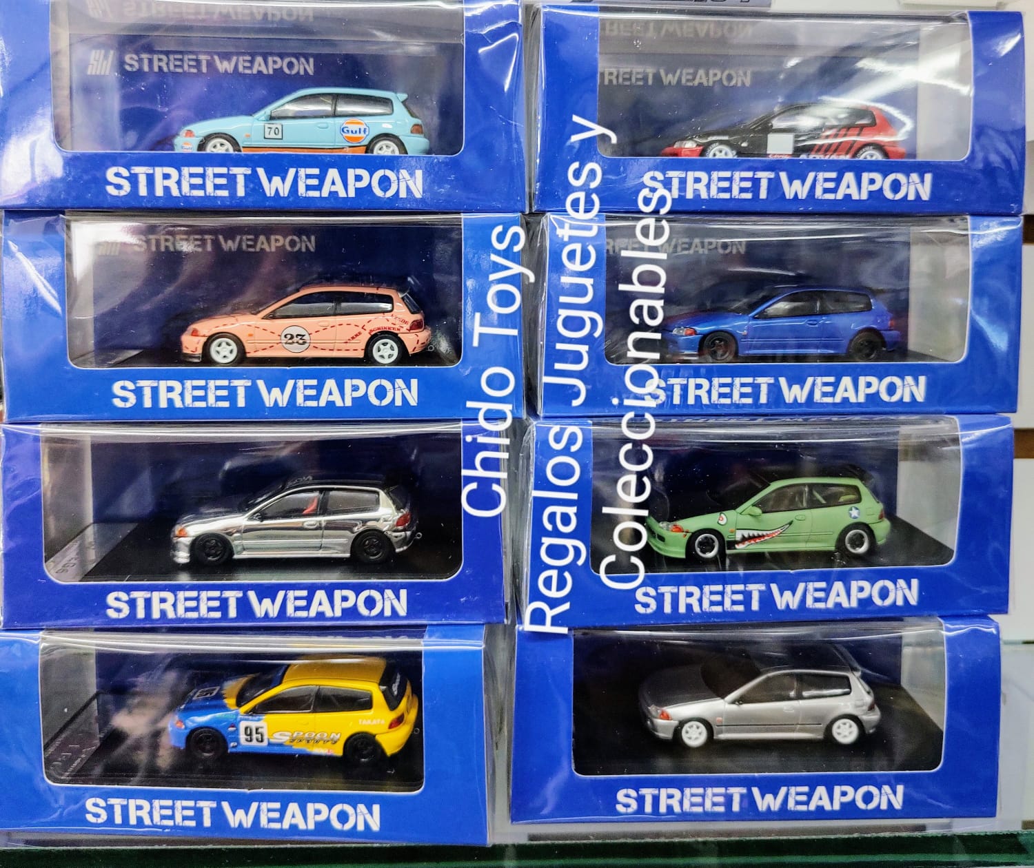 Auto a escala marca Street Weapon Modelo Honda Civic EG6 - Chido Toys