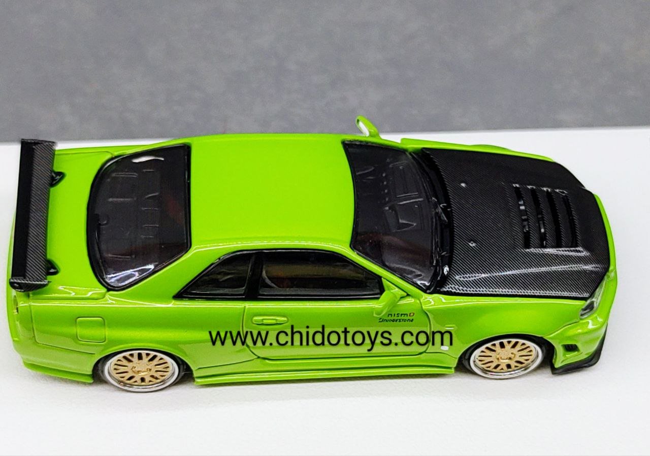 Auto a escala marca Time Micro, Modelo GT - R R34 - Chido Toys