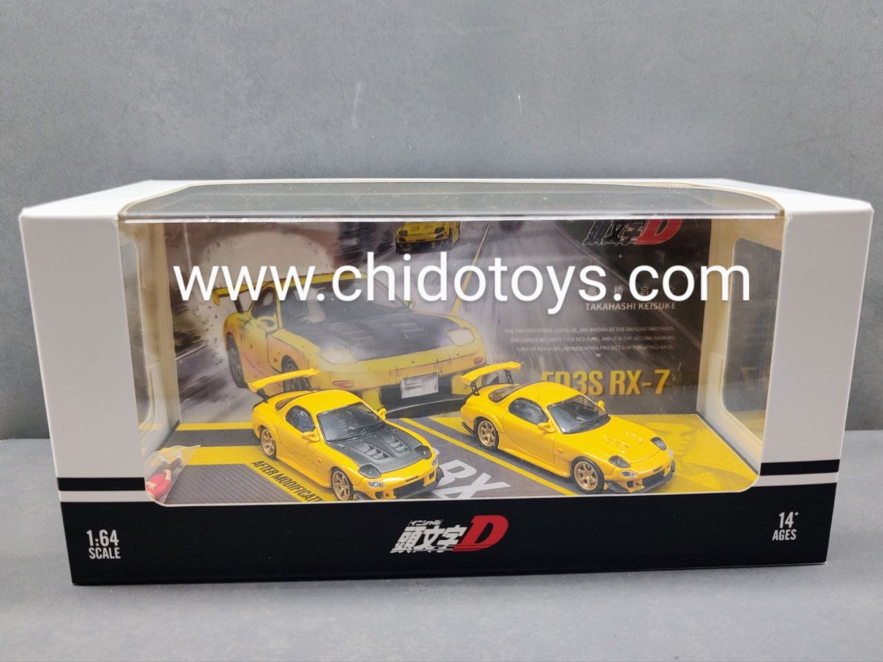 Auto a escala marca Time Micro modelo RX7 initial D - Chido Toys