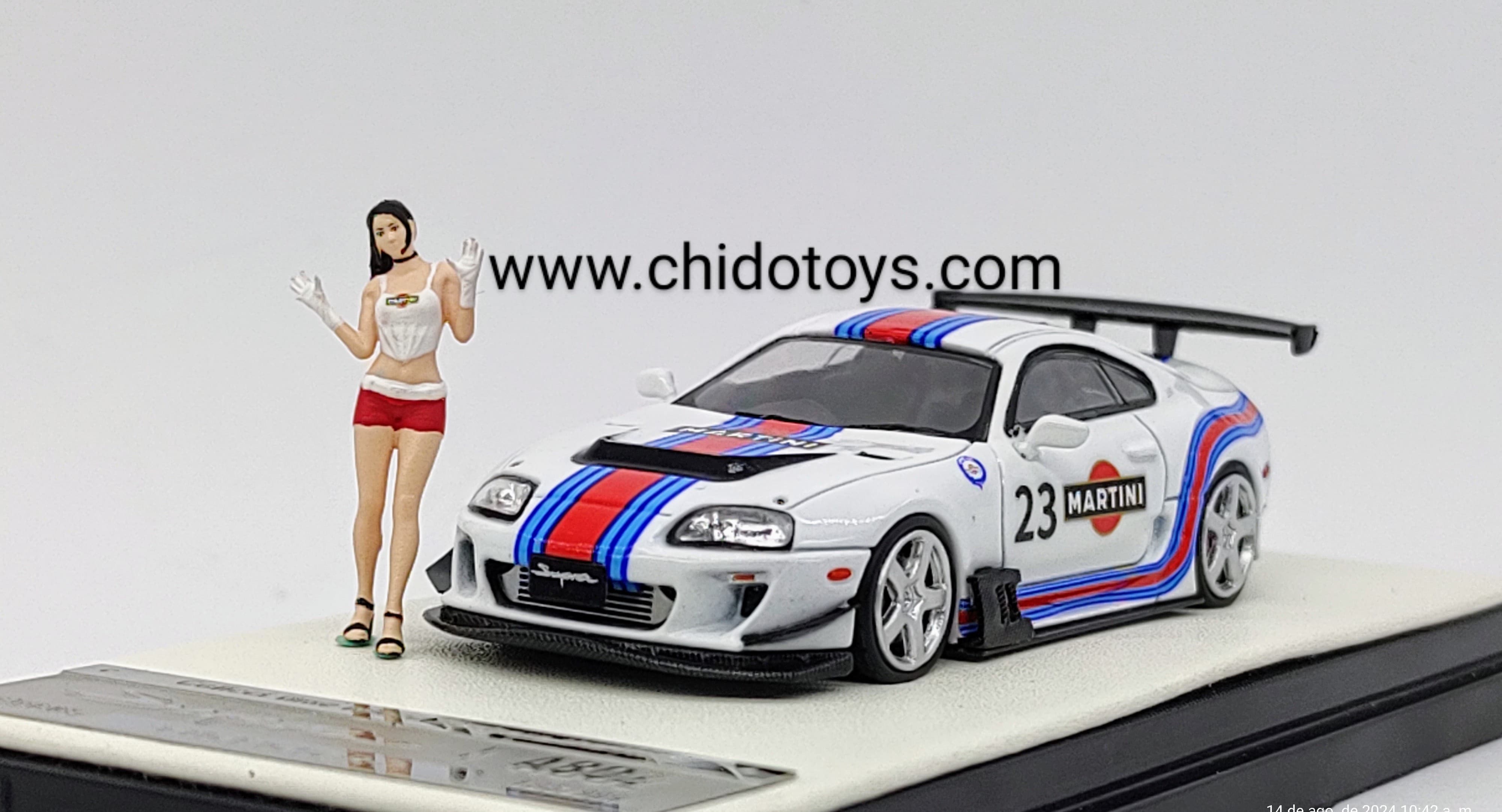 Auto a escala marca Time Micro, Modelo Toyota Supra A80Z - Chido Toys