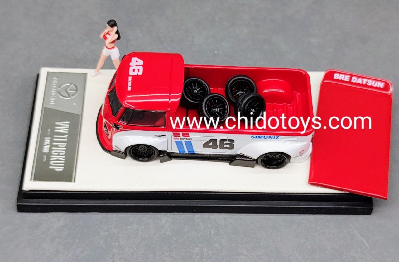 Auto a escala marca Time Micro, Modelo Volkswagen T1 Pickup DATSUN BRE - Chido Toys