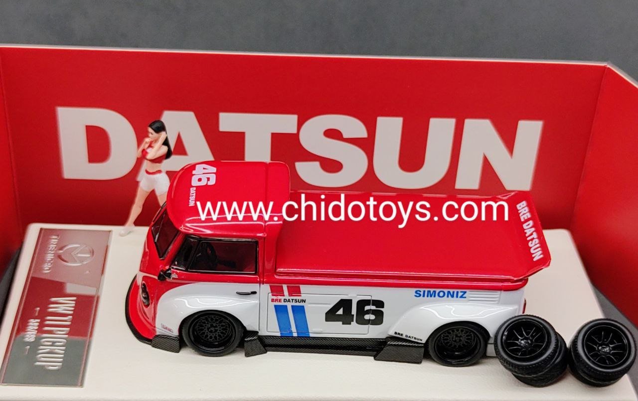 Auto a escala marca Time Micro, Modelo Volkswagen T1 Pickup DATSUN BRE - Chido Toys