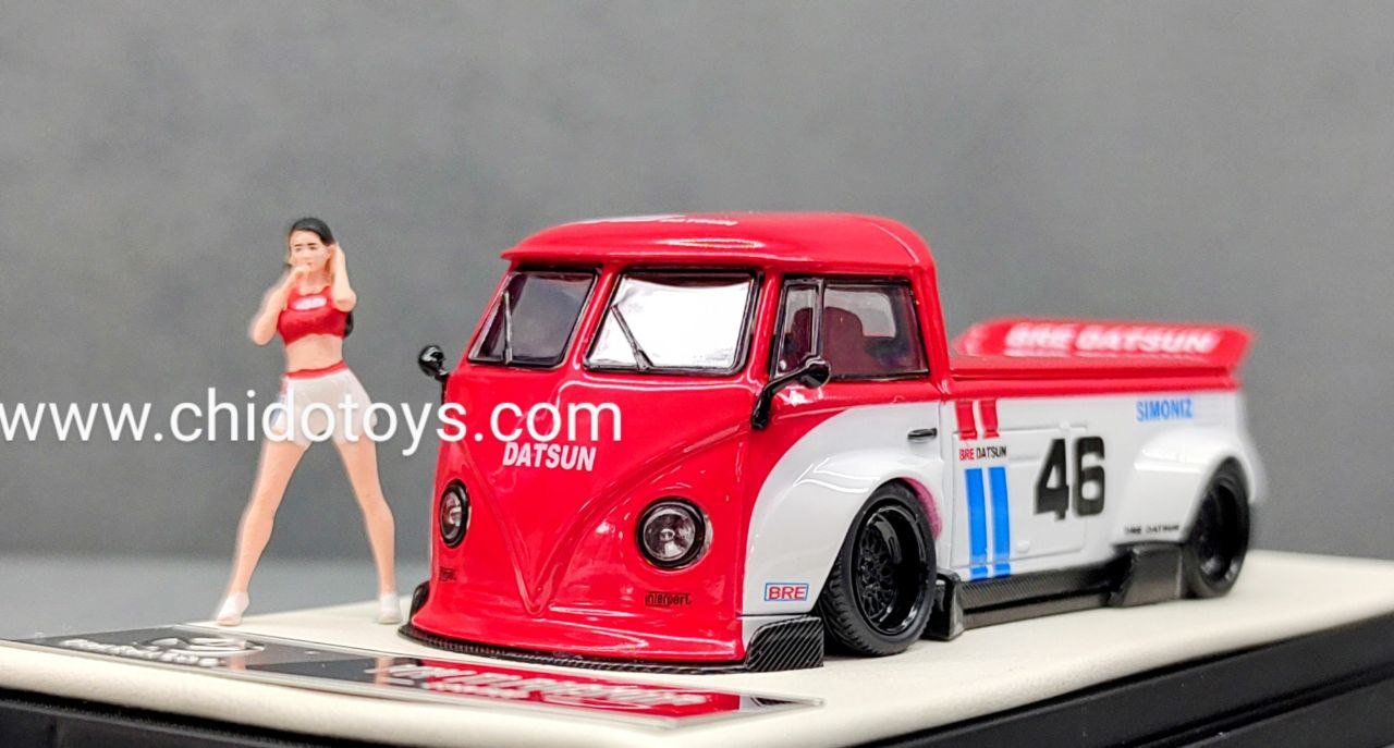 Auto a escala marca Time Micro, Modelo Volkswagen T1 Pickup DATSUN BRE - Chido Toys