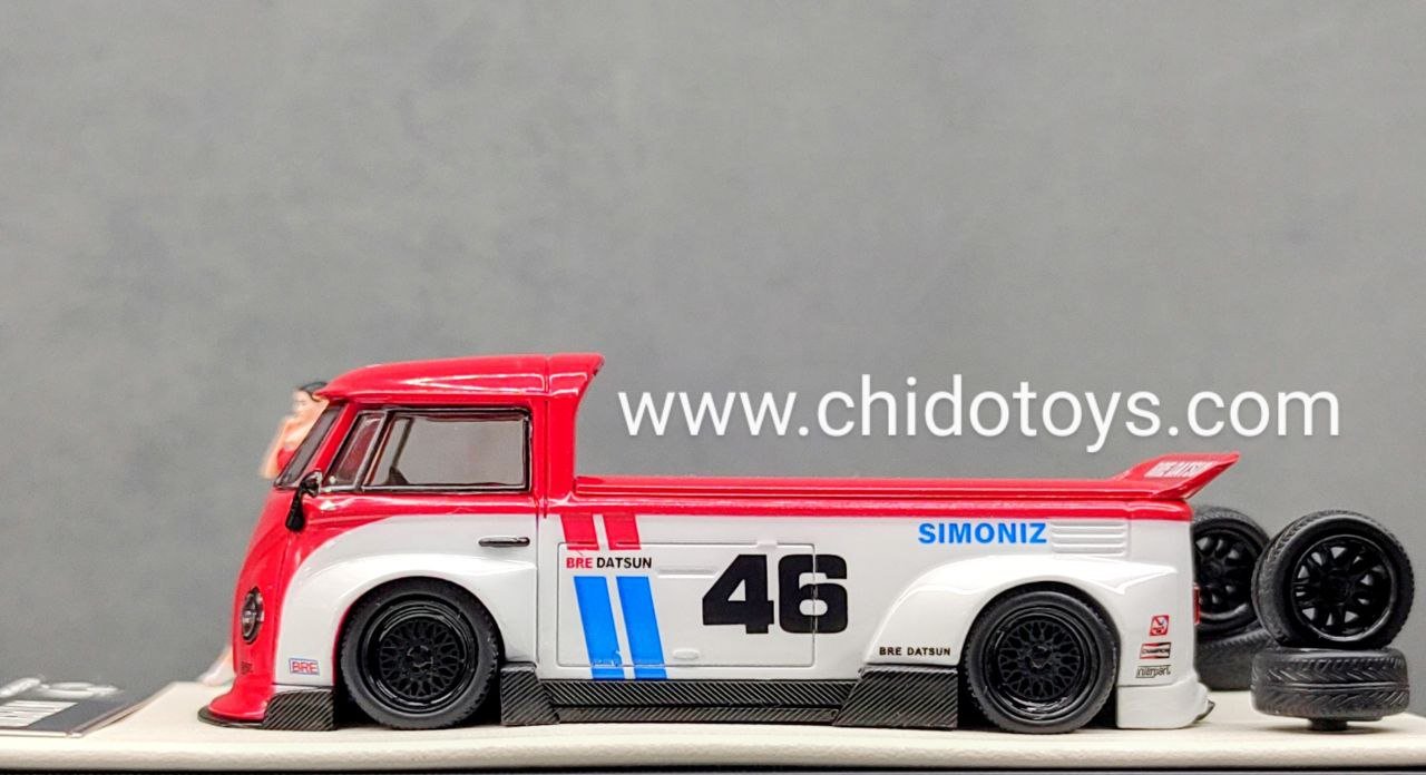 Auto a escala marca Time Micro, Modelo Volkswagen T1 Pickup DATSUN BRE - Chido Toys