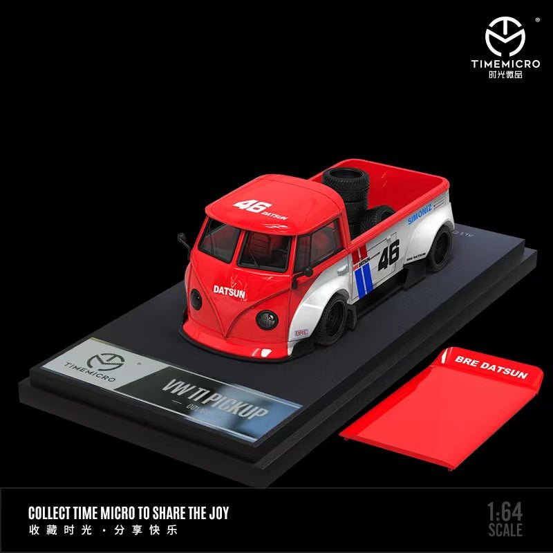 Auto a escala marca Time Micro, Modelo Volkswagen T1 Pickup DATSUN BRE - Chido Toys