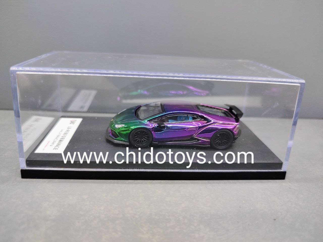 Auto a escala marca TPC Liberty Walk, Modelo Lamborghini LB610 Purple - Chido Toys