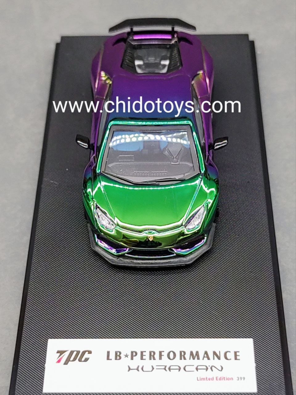 Auto a escala marca TPC Liberty Walk, Modelo Lamborghini LB610 Purple - Chido Toys