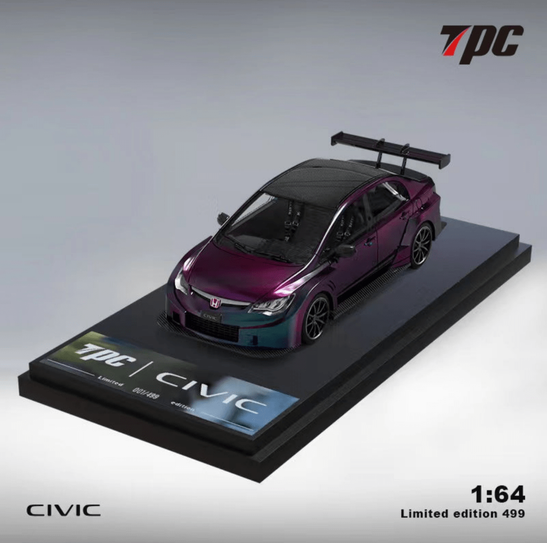 Auto a escala marca TPC modelo Honda Civic FD2 Camaleón - Chido Toys