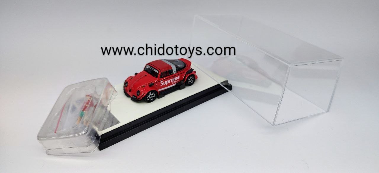 Auto a escala marca TPC, Modelo RWB Beetle Rojo - Chido Toys