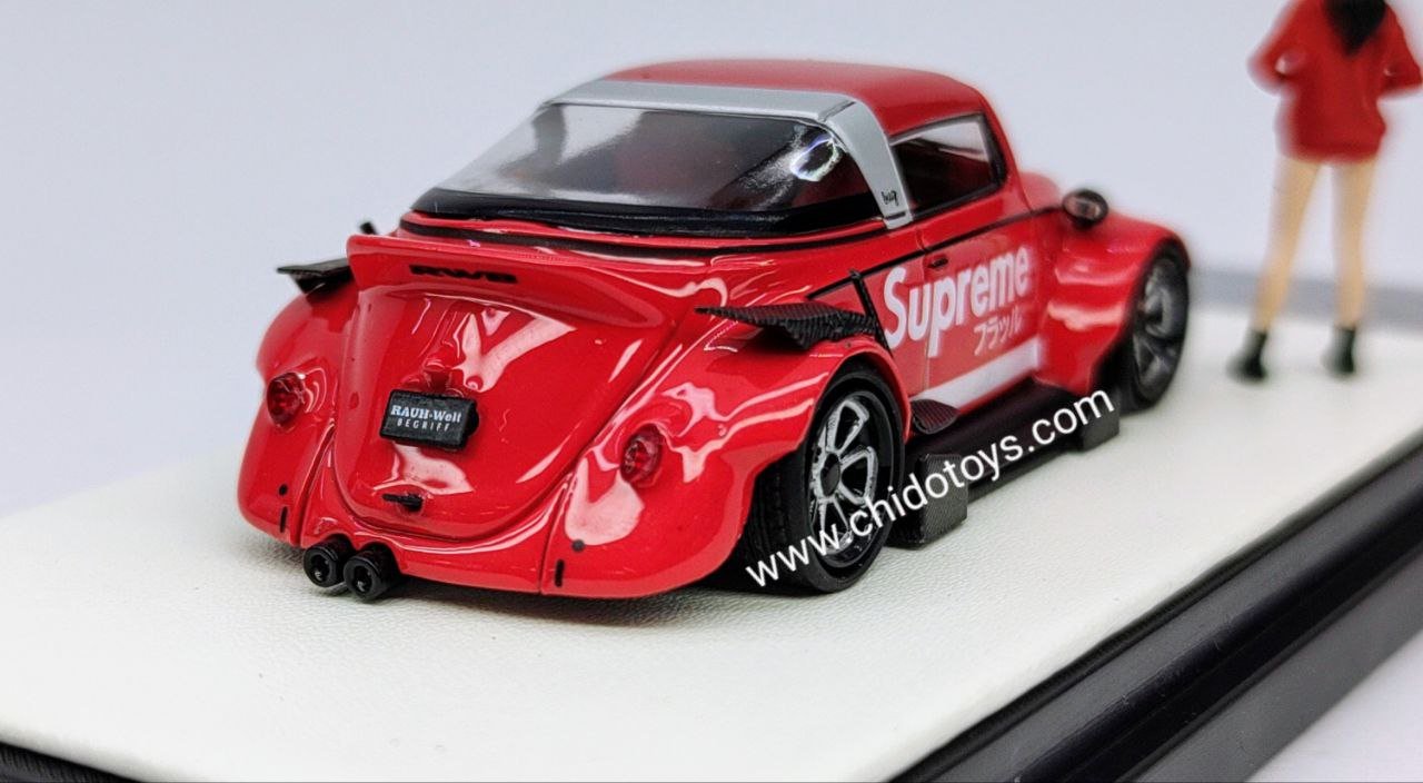 Auto a escala marca TPC, Modelo RWB Beetle Rojo - Chido Toys