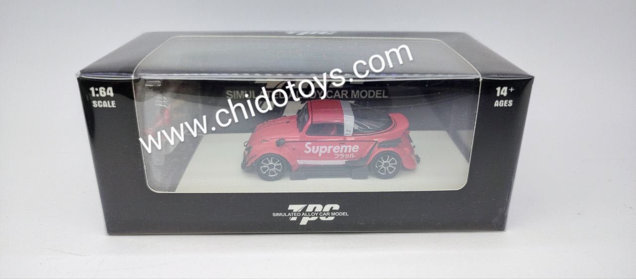 Auto a escala marca TPC, Modelo RWB Beetle Rojo - Chido Toys