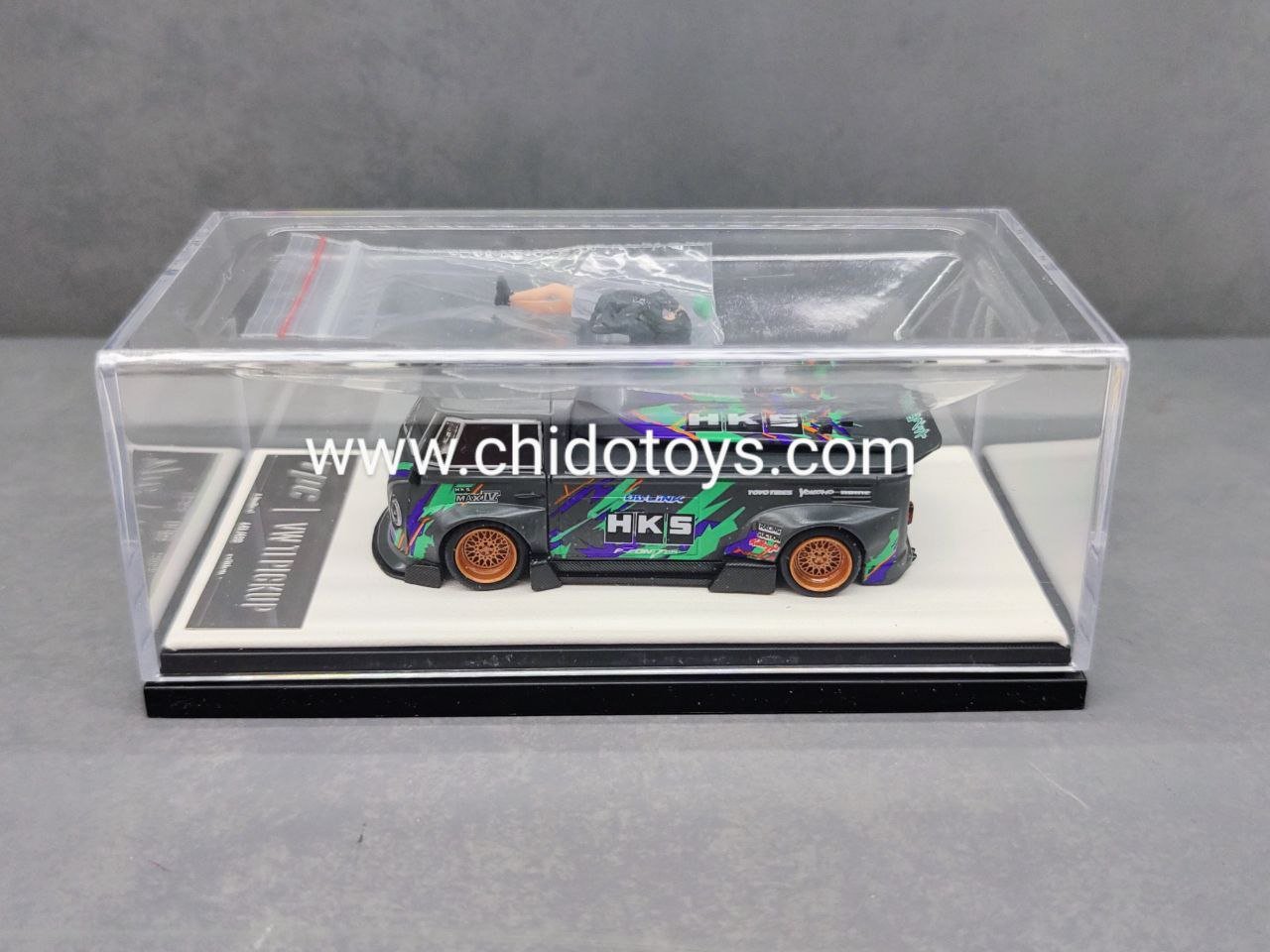 Auto a escala marca TPC, Modelo Volkswagen T1 Pickup HKS - Chido Toys