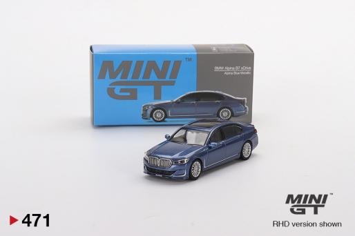 Auto a escala Mini GT, Modelo BMW Alpina B7 xDrive Alpina Blue Metallic - Chido Toys