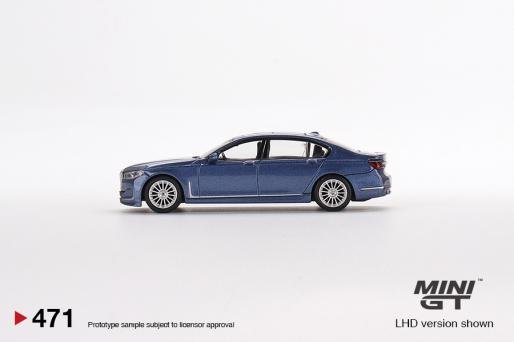 Auto a escala Mini GT, Modelo BMW Alpina B7 xDrive Alpina Blue Metallic - Chido Toys